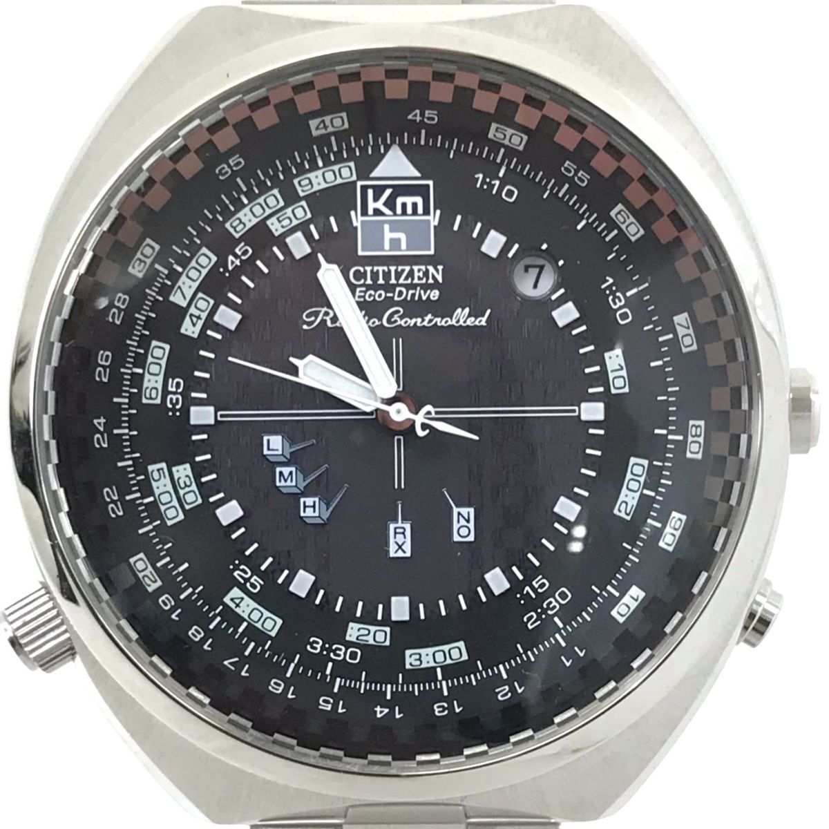 超美品 CITIZEN シチズン Eco-Drive エコドライブ オルタナ 腕時計 V010-6591H H417-S046858 電波ソーラー ラウンド ブラック 箱付 動作OK_画像1