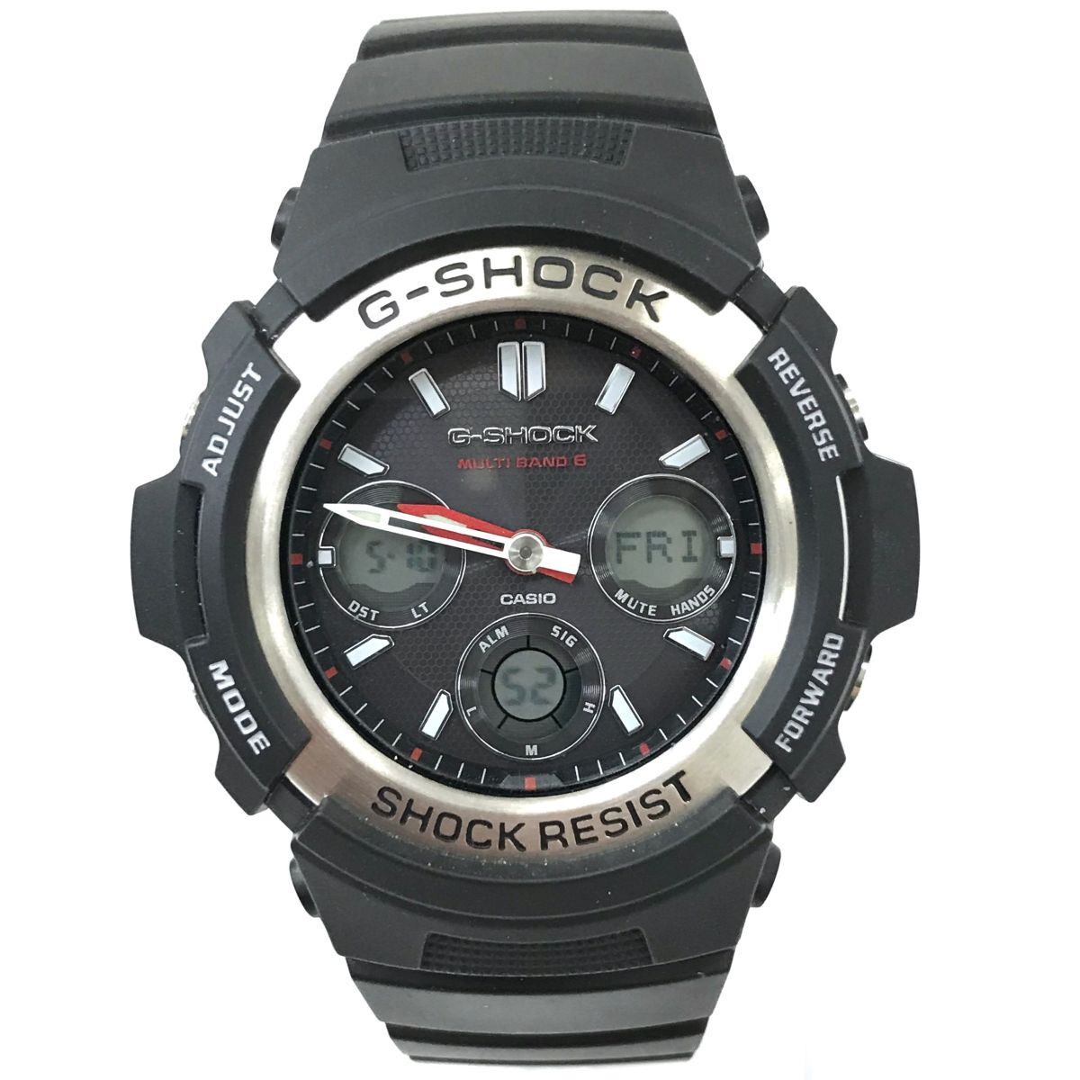 新品 CASIO カシオ G-SHOCK ジーショック 腕時計 AWG-M100-1A 電波ソーラー マルチバンド6 タフソーラー アナデジ ブラック 箱付き 動作OK_画像2