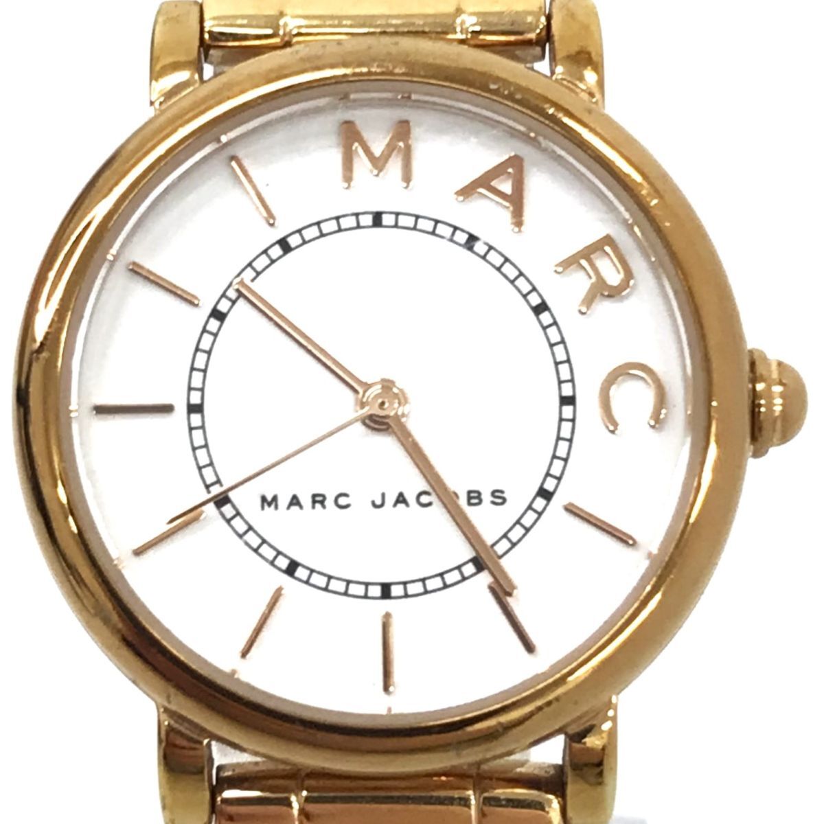 Marc by Marc Jacobs マークバイマークジェイコブス 腕時計 MJ3527 クオーツ ラウンド ゴールド おしゃれ アナログ 電池交換済み 動作OK_画像1