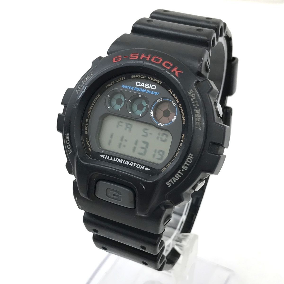 CASIO カシオ G-SHOCK ジーショック 腕時計 DW-6900-1 クオーツ ブラック デジタル カジュアル カレンダー 20気圧 電池交換済 動作確認済_画像2