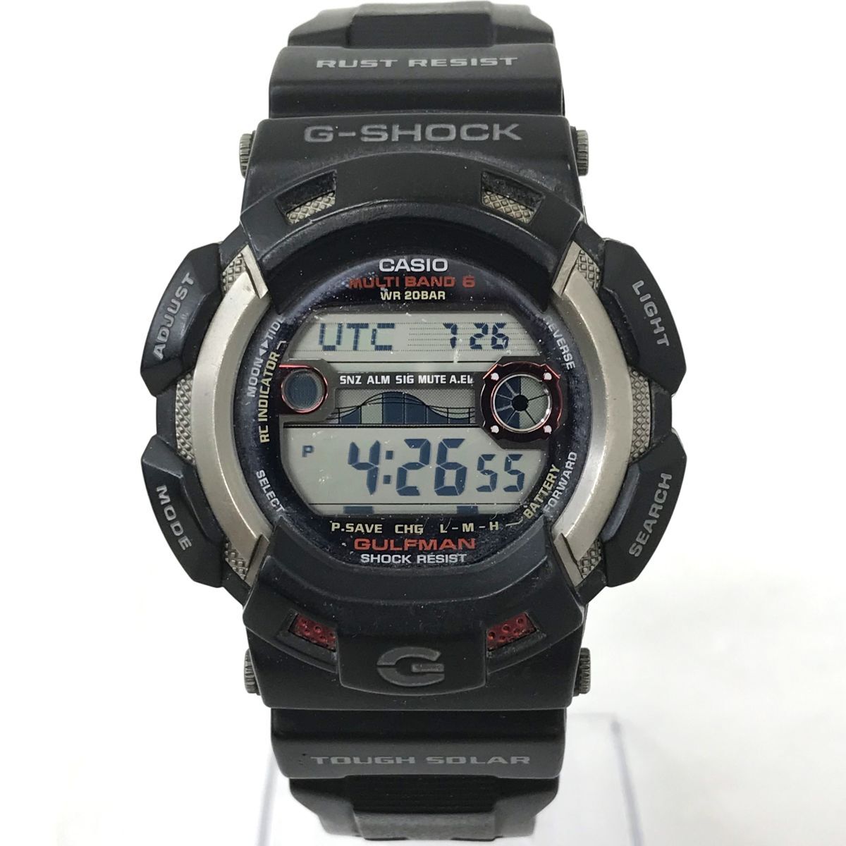 CASIO カシオ G-SHOCK ジーショック GULFMAN ガルフマン 腕時計 GW-9110-1 電波ソーラー デジタル マルチバンド6 ブラック 動作確認済み_画像2