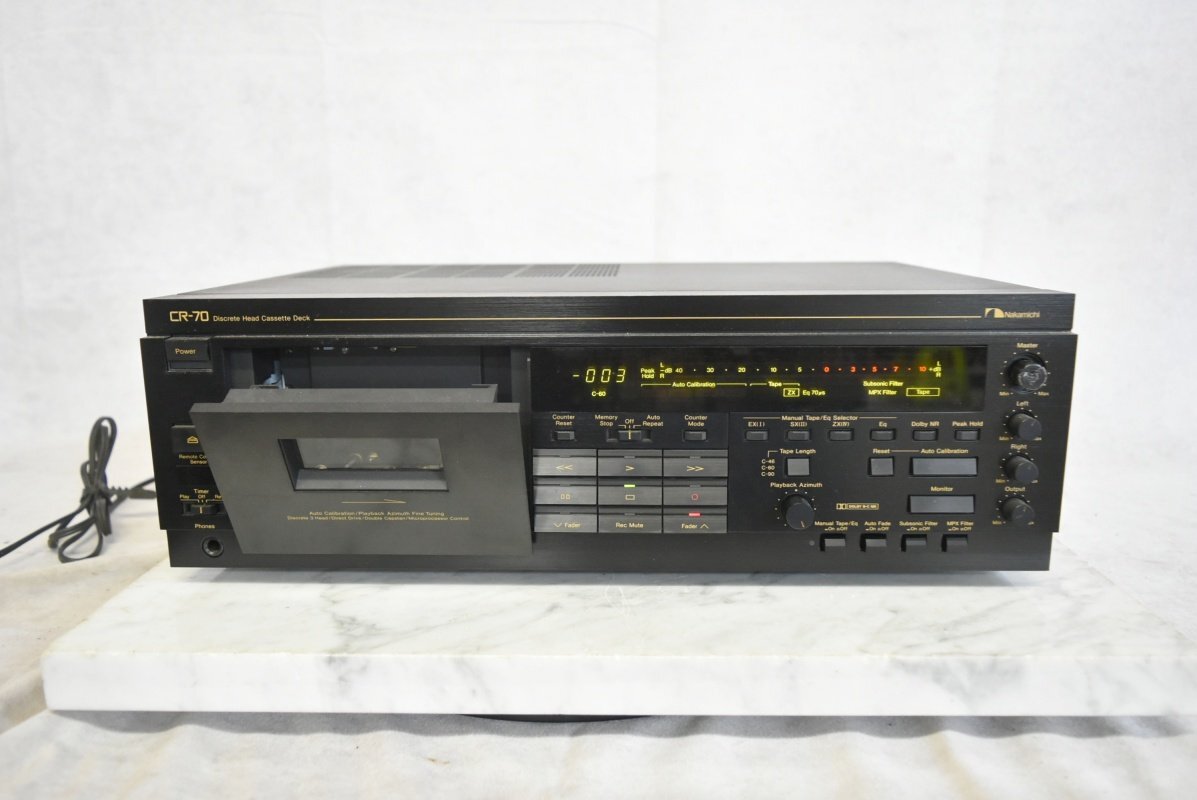 K●【ジャンク】Nakamichi CR-70 カセットデッキ ナカミチの画像2