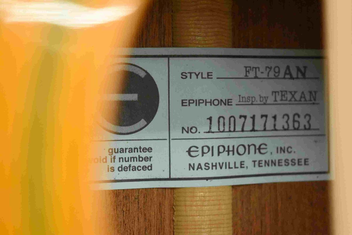 F*Epiphone Epiphone FT-79AN акустическая гитара * утиль *