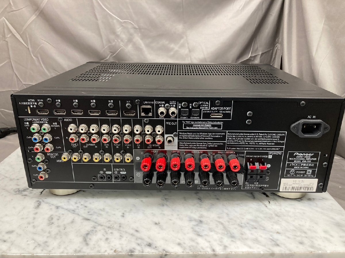 T7929＊【中古】PIONEER パイオニア VSA-1020 AVアンプ_画像5