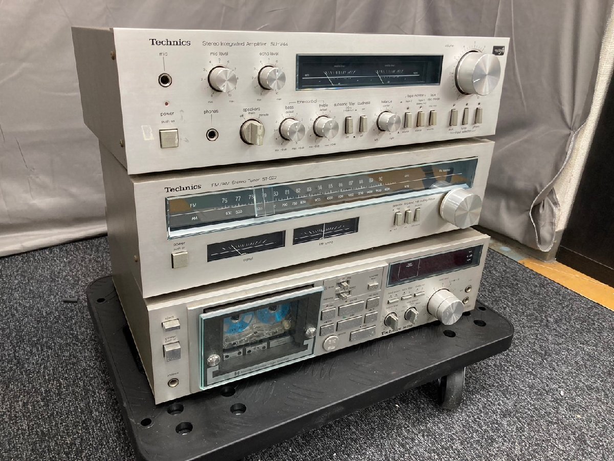 T7967*[ Junk ]Technics Technics ST-S22/RS-M250/SU-V44 pre-main amplifier tuner cassette deck 