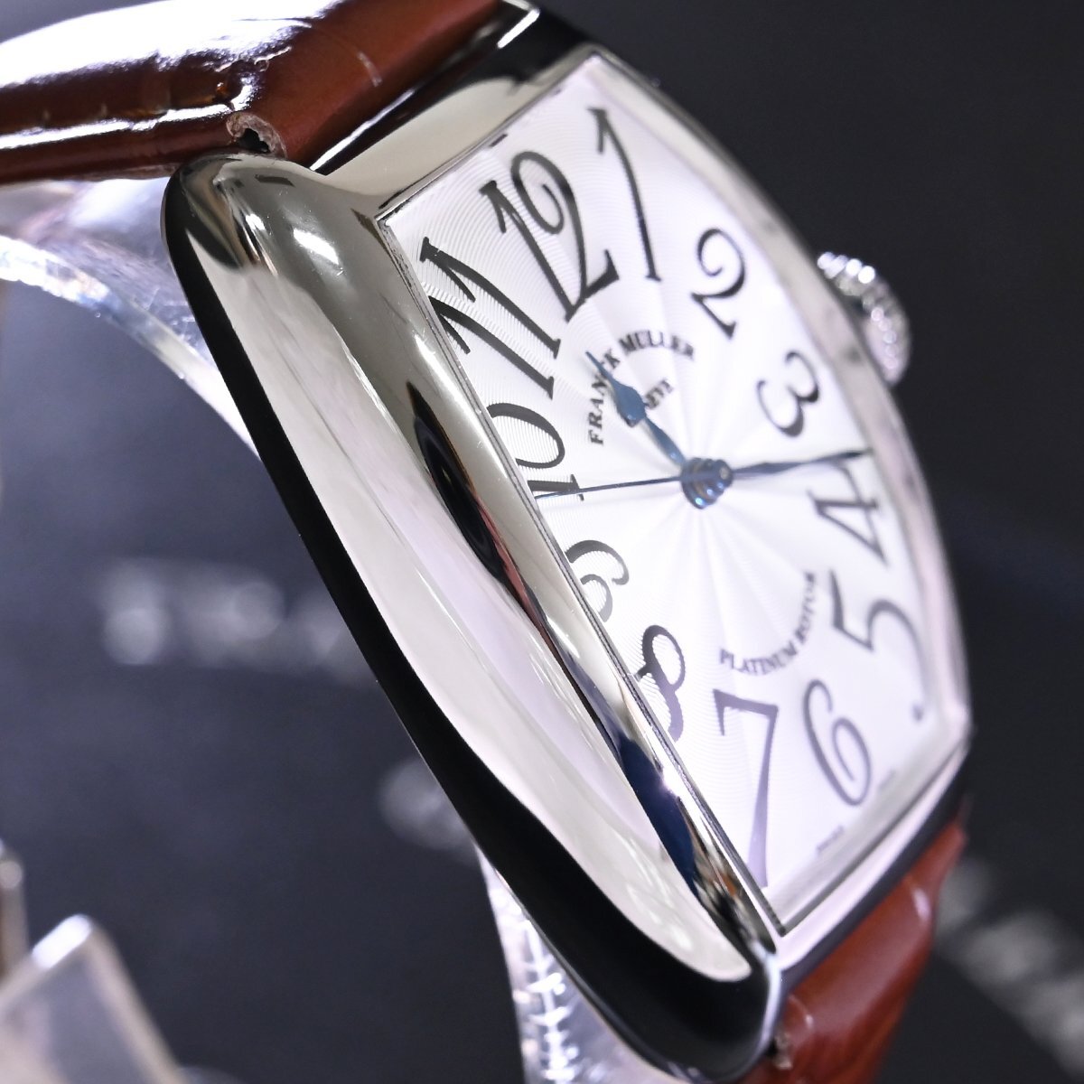 本物 フランクミュラー 5850SC オートマチック プラチナローター メンズウォッチ 男性用自動巻腕時計 保証書付 FRANCK MULLERの画像5
