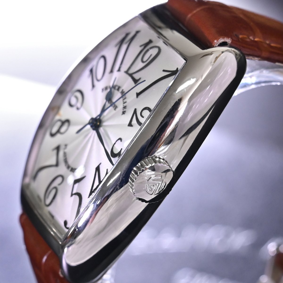 本物 フランクミュラー 5850SC オートマチック プラチナローター メンズウォッチ 男性用自動巻腕時計 保証書付 FRANCK MULLERの画像4