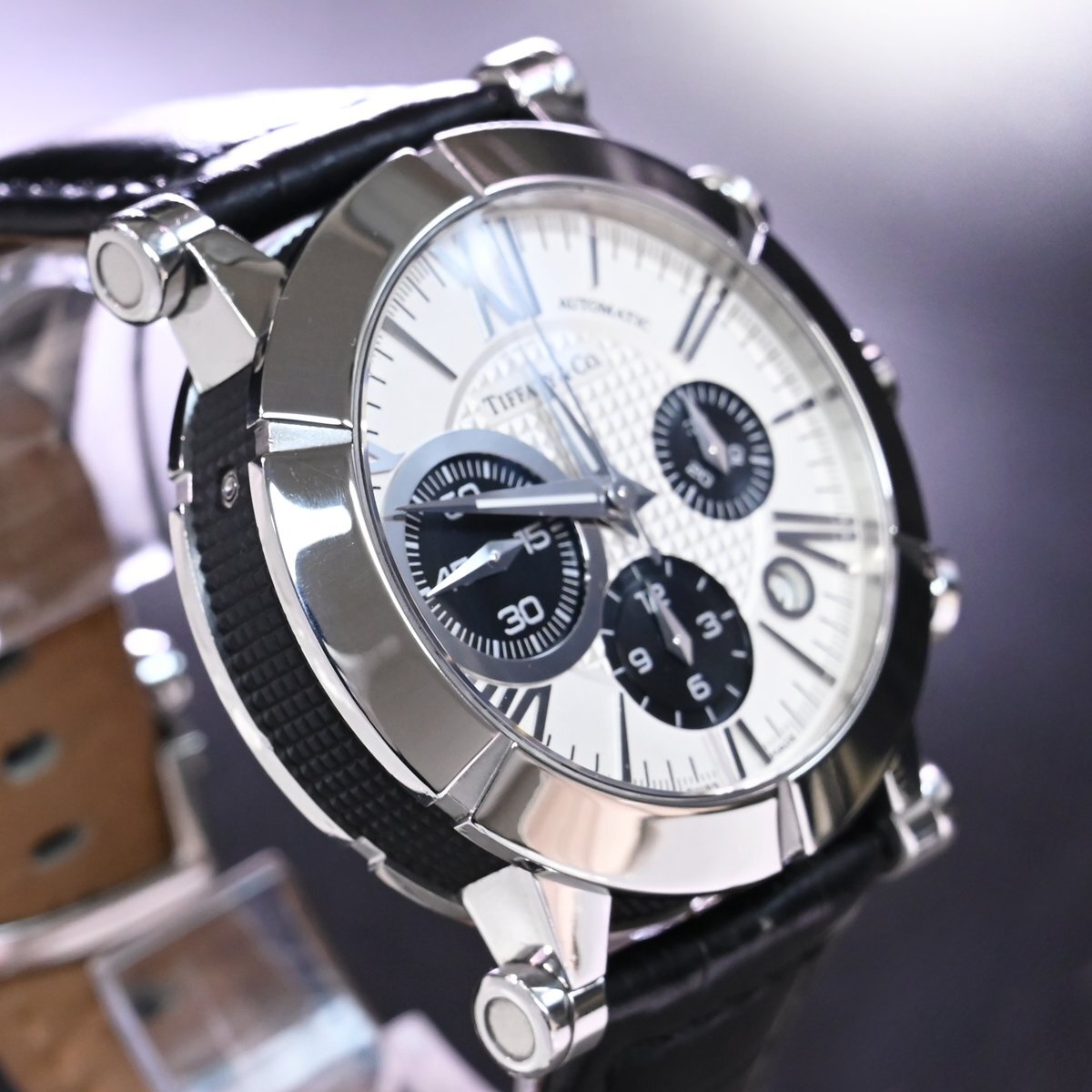  genuine article finest quality goods Tiffany new model Atlas jento chronograph men's watch for man self-winding watch wristwatch Panda face guarantee attaching TIFFANY&Co.