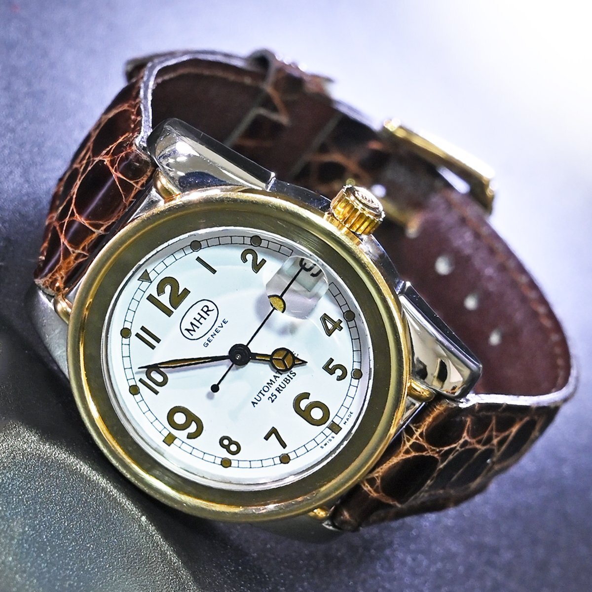  genuine article finest quality goods ma is la ultimate rare K18 Gold bezel spa ruby eroMHR automatic watch self-winding watch wristwatch written guarantee attaching MAHARA