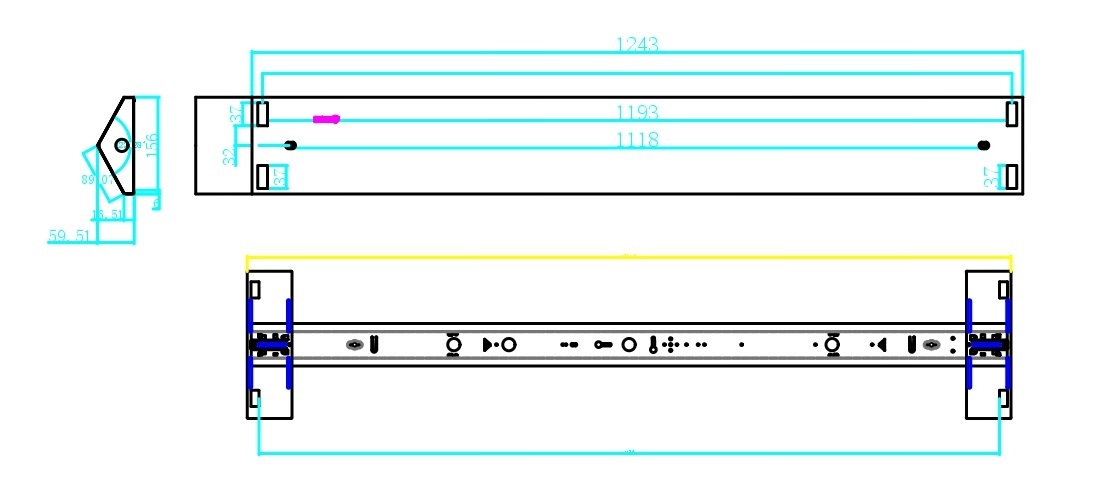 逆富士型　LED蛍光灯用台座（ベース）（照明器具）　120cm　40Wタイプ　2灯用 PSE適合_画像5