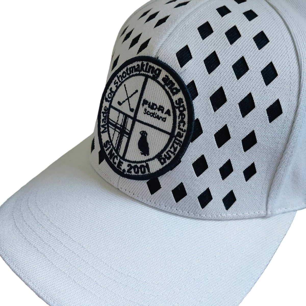 M93  新品 フィドラ フリーサイズ FIDRA ゴルフキャップ 帽子 ホワイト  サイズフリー 速乾 吸汗 タグ付き