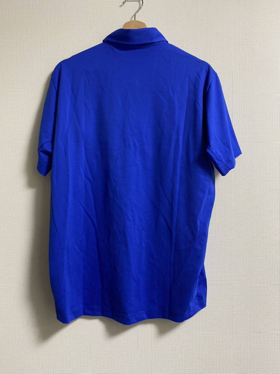新品未使用タグ付 Munsing Wear マンシングウェア ゴルフポロシャツ デサント LLサイズ 半袖 ブルー_画像3