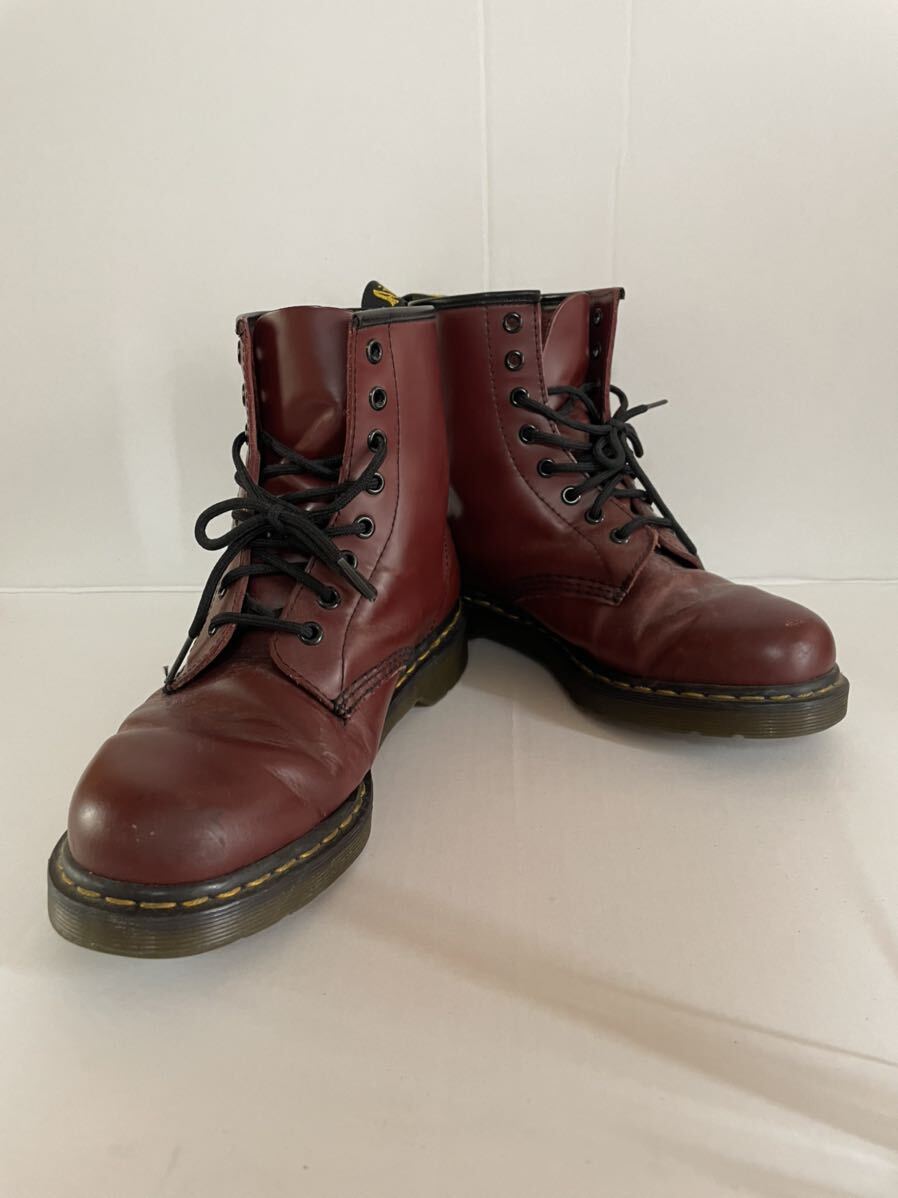 Dr.Martens 8ホールレースアップブーツ/チェリーレッド/RED/レザードクターマーチン UK8(26.5)Air Wair_画像1