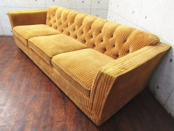 ■美品■ACME Furniture/アクメファニチャー■高級/LAKEWOOD SOFA/レイクウッドソファ/マスタード/シボ留め/3人掛けソファ/32.5万/smm9030m_画像2