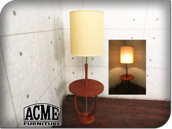 ■展示品■ACME Furniture■高級■DELMAR LAMP/デルマーランプ■ウォルナット/真鍮メッキ■フロアライト■eee5812k_画像1