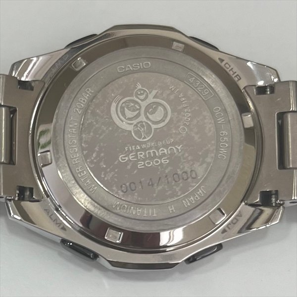 CASIO カシオ OCEANUS オシアナス OCW-650WCJ-1AJR ドイツワールドカップ 限定1,000 タフソーラー メンズ腕時計 クロノ 黒文字盤 稼働 美品_画像6