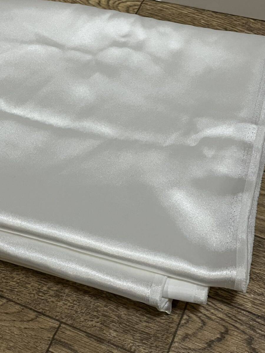 114×410 атлас ткань - gire белый тонкий 