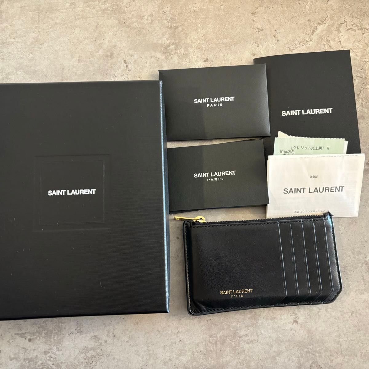 美品】SANTLAURENT サンローラン フラグメントケース 財布 美品】SANTLAURENT サンローラン フラグメントケース 財布