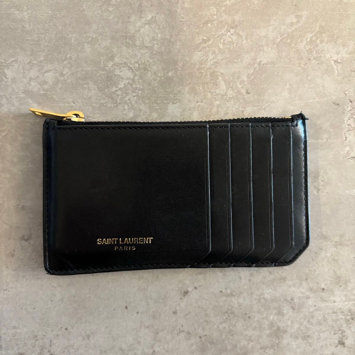 美品】SANTLAURENT サンローラン フラグメントケース 財布 美品】SANTLAURENT サンローラン フラグメントケース 財布