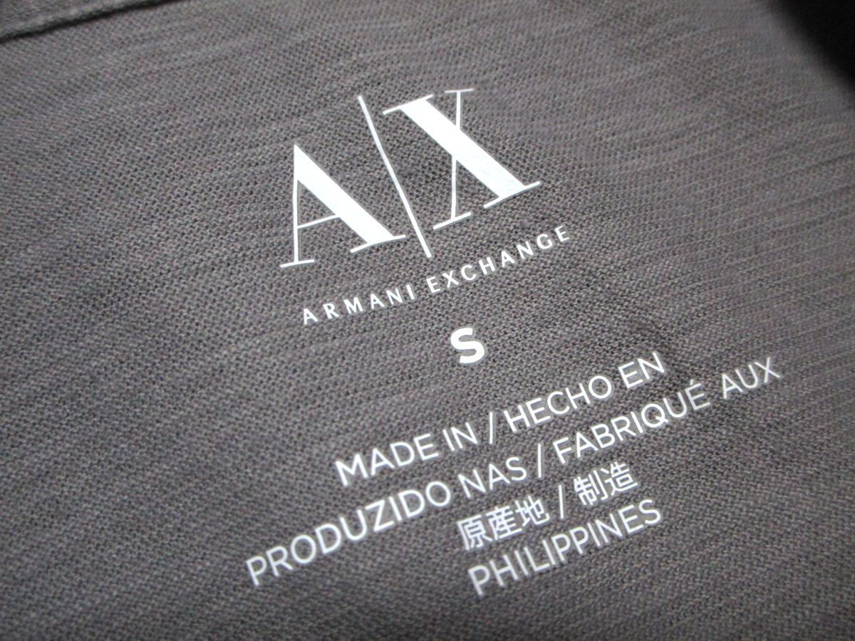 未使用 【A/X アルマーニエクスチェンジ】 袖2WAY　長袖ポロシャツ　杢グレー　(S)　ARMANI EXCHANGE　プレシディオ・ジャパン_画像8