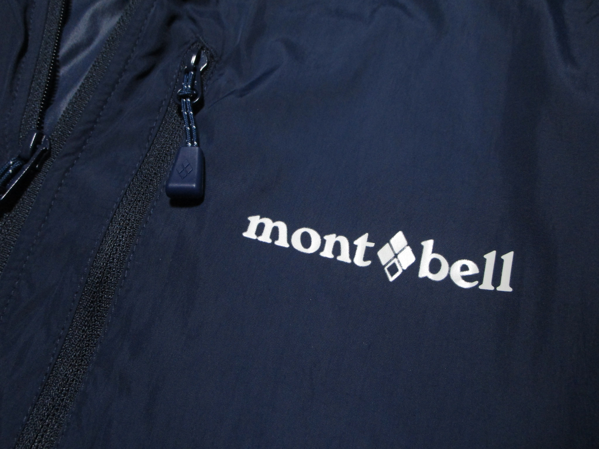 【モンベル　mont-bell】 薄手ナイロン　ウインドブラストパーカ　ポケッタブル　ネイビー　サイズM-R　アウトドア_画像4