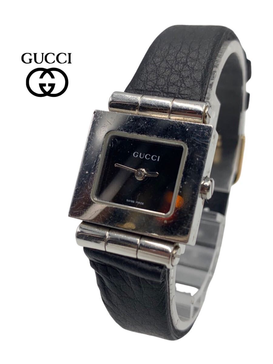 GUCCI グッチ　腕時計　シルバー　レディース　ブランド　600l レザー_画像1