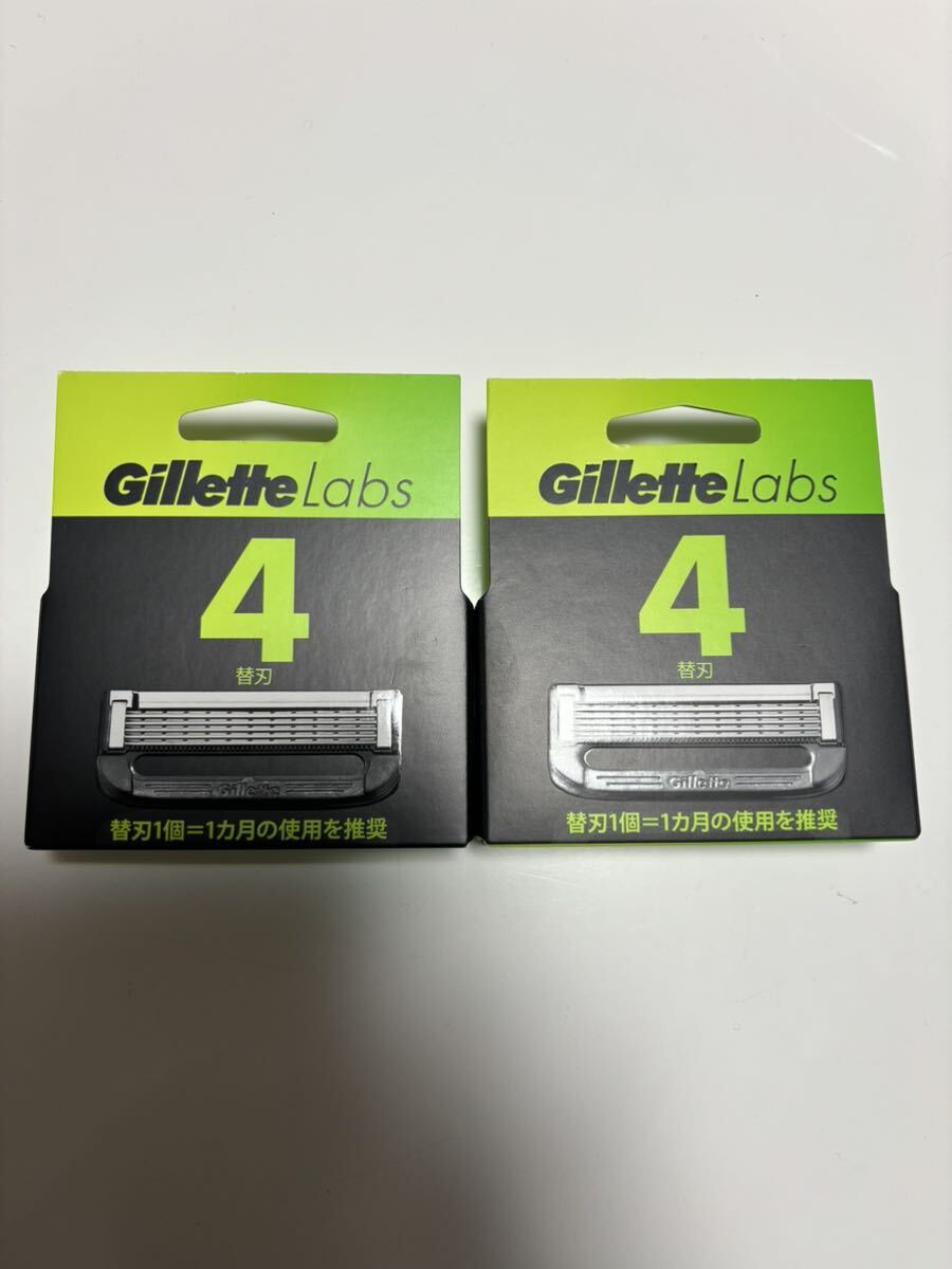 新品未開封 Gillette Labs ジレット ラボ 替刃 角質除去バー搭載 4個入り 2箱_画像1