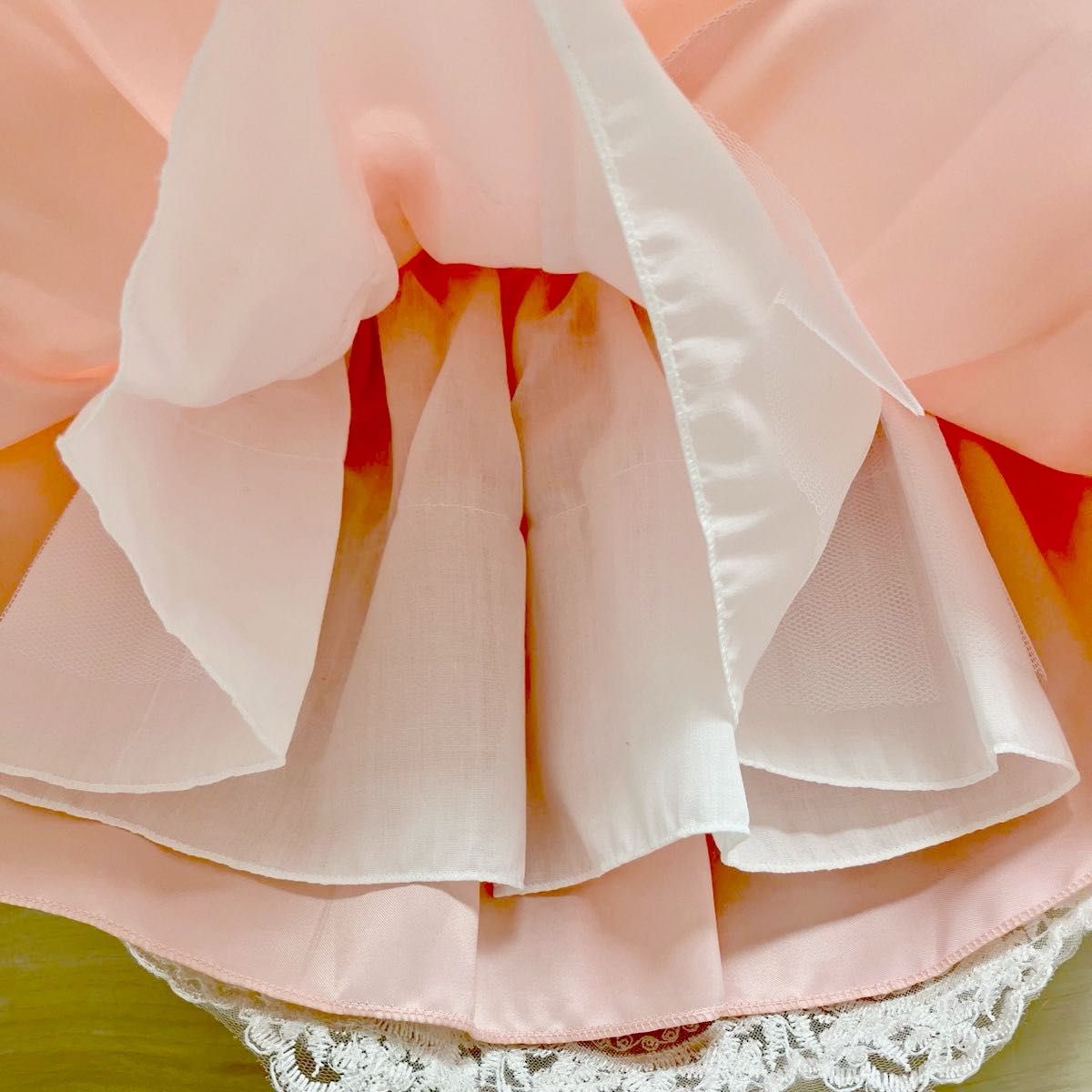 ベビー キッズ ドレス サイズ70  発表会 結婚式 ピンク