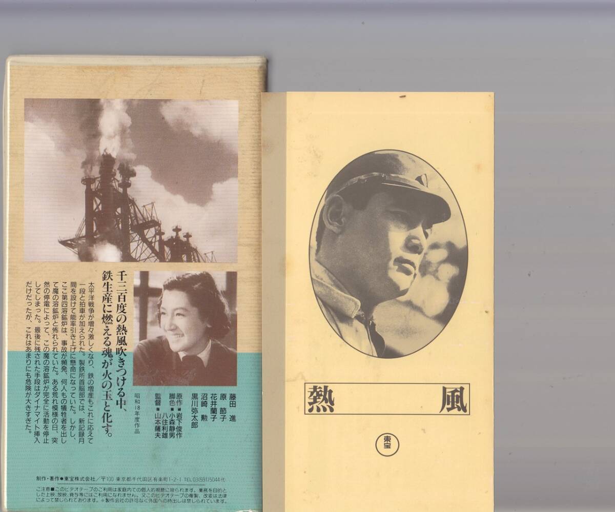 熱風(1943)■ＶＨＳ/日本映画傑作全集/藤田進/原節子/花井蘭子/沼崎勲/菅井一郎/黒川弥太郎/監督/山本薩夫_画像2