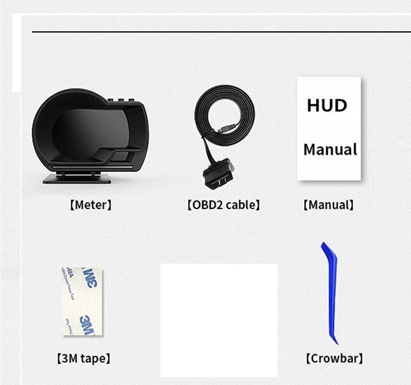 P6 ヘッドアップディスプレイ スピードメーター OBD2+GPSモード タコメーター 故障診断 ECUのデータを読み取る 表示改良 警告機能付きの画像10