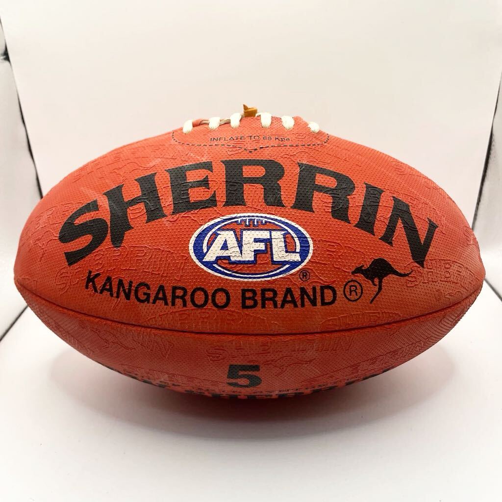 新品　未使用　SHERRIN ラグビーボール　レア　入手困難　AFL カンガルーブランド　スポーツ用品_画像1