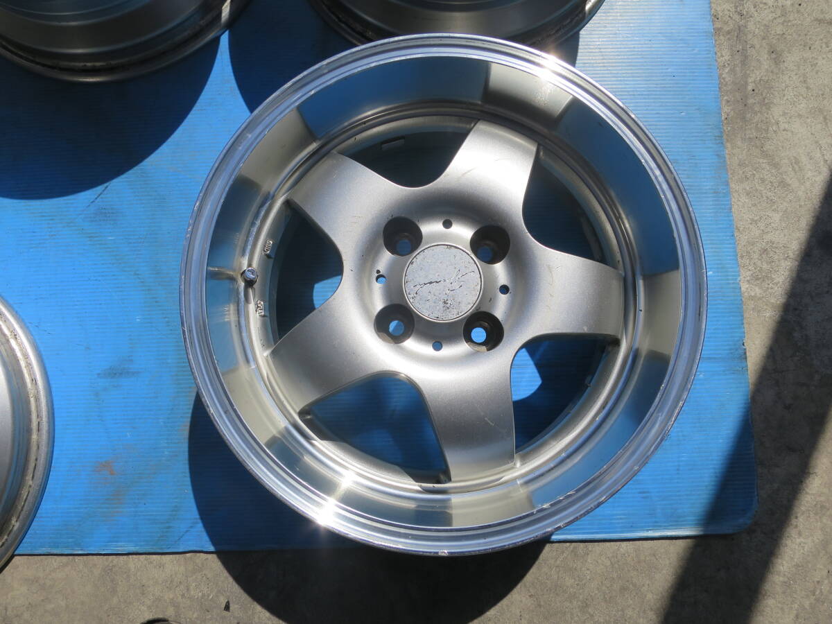 MADE IN JAPAN ENKEI AME カップ　深リム　15×6.5J　4穴PCD100　ハブ73ｍｍ　＋38 A0521_画像3