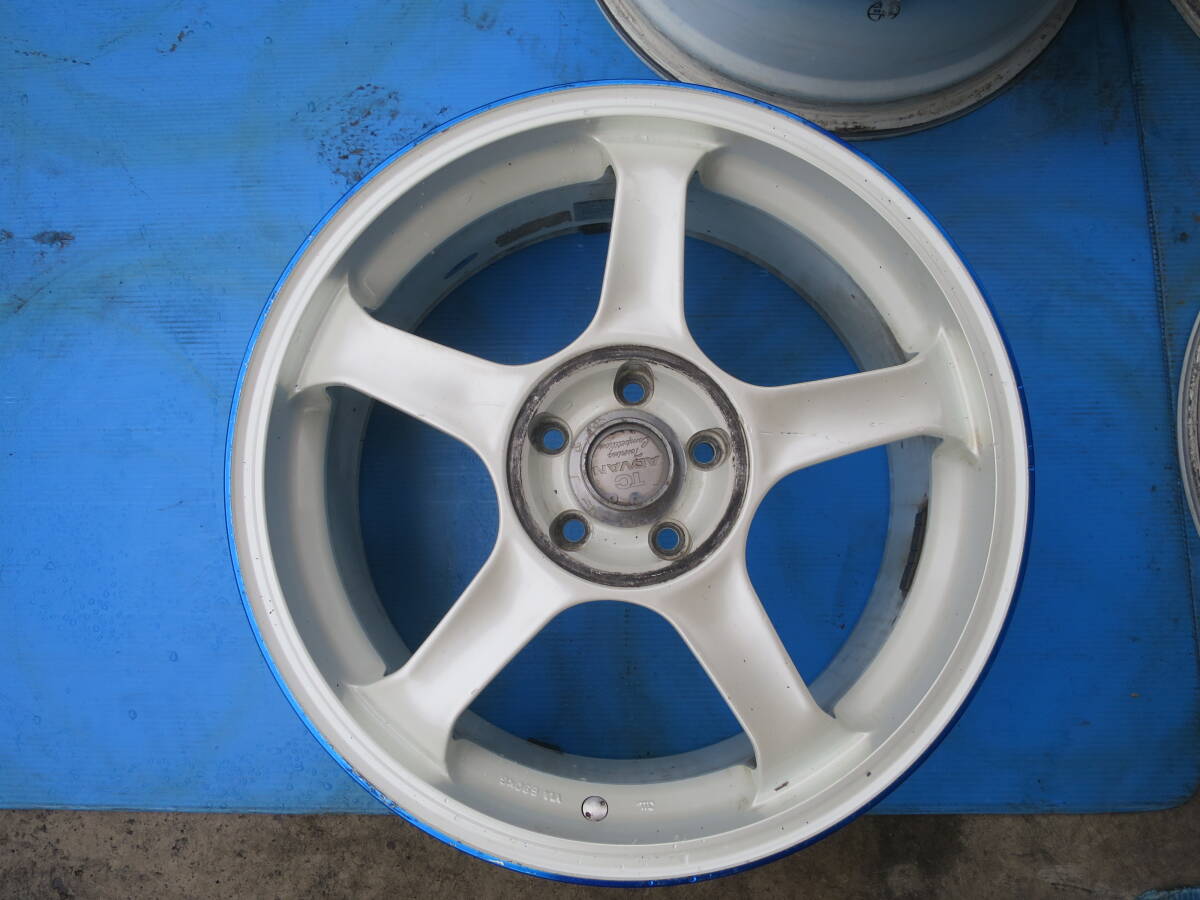 MADE IN JAPAN ADVAN　TC　ホワイト　17×7J　5穴 PCD100　ハブ73ｍｍ　＋48 A0530_画像2