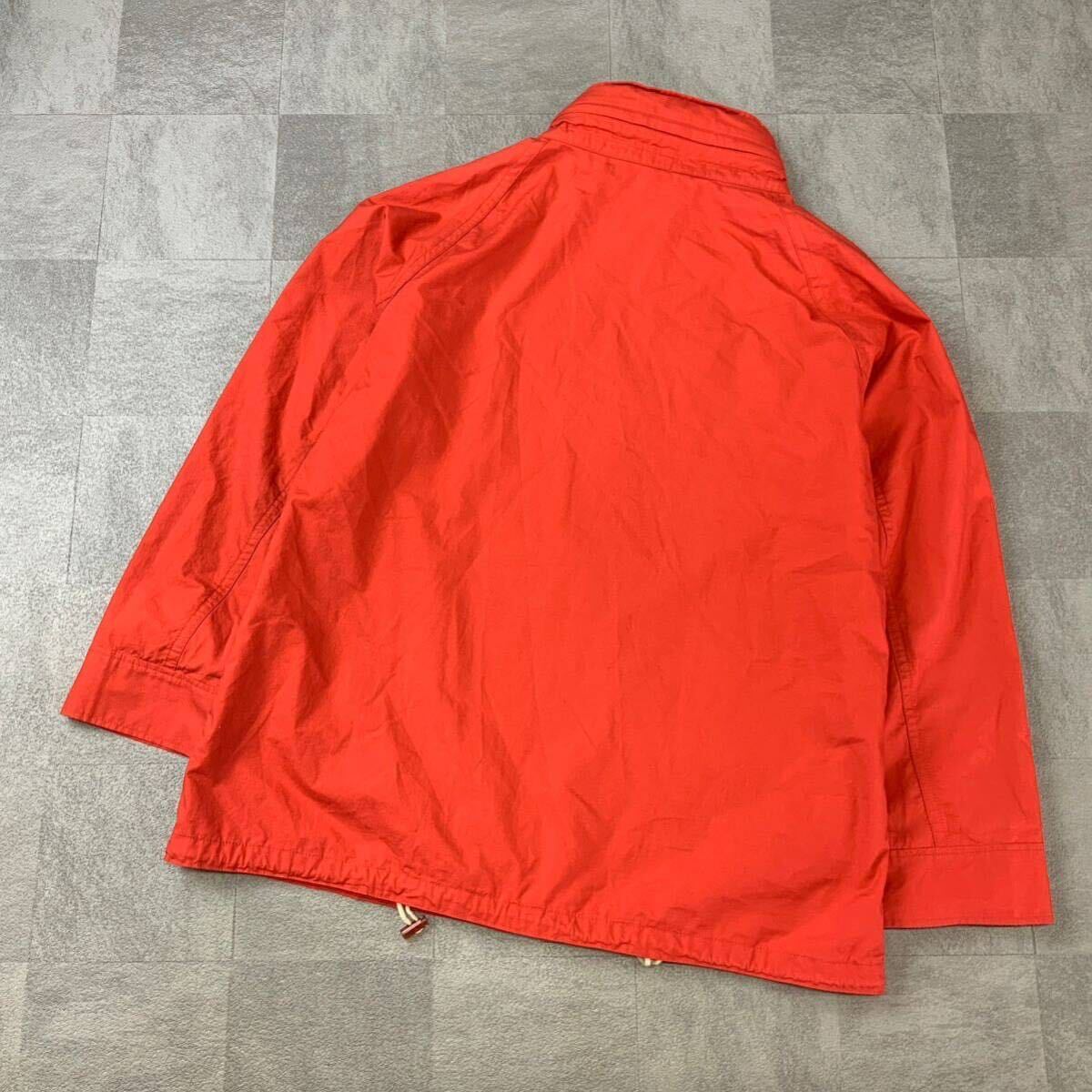 良品 crocodile クロコダイル コットン ジャケット ブルゾンジャケット レディース Lサイズ レッド_画像2