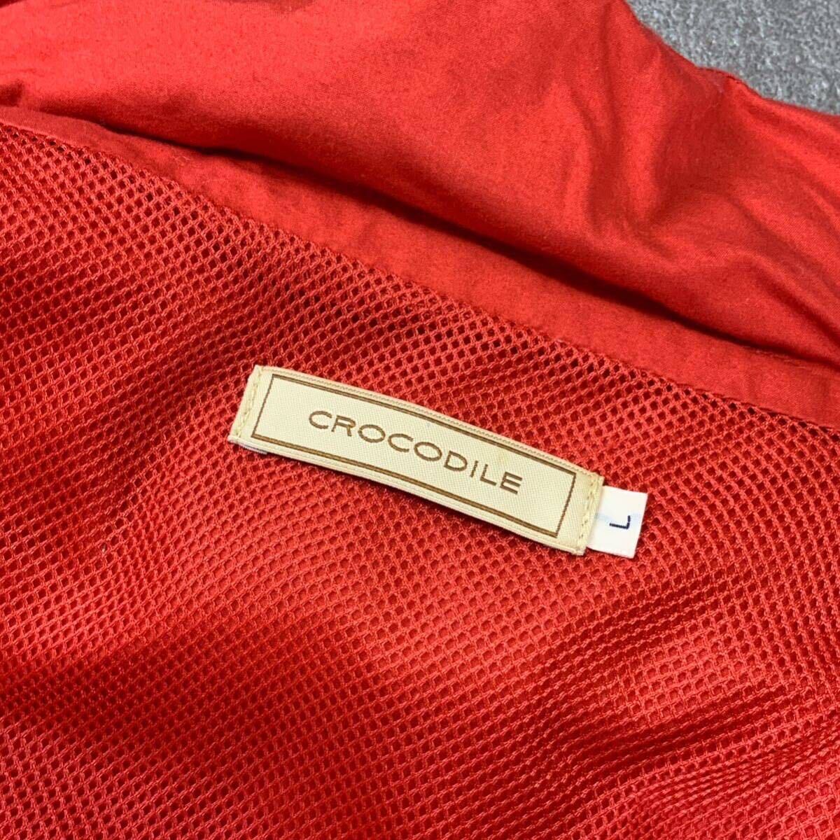 良品 crocodile クロコダイル コットン ジャケット ブルゾンジャケット レディース Lサイズ レッド_画像8