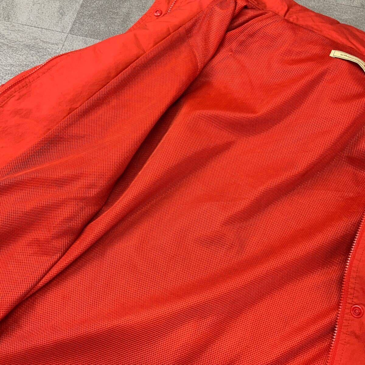 良品 crocodile クロコダイル コットン ジャケット ブルゾンジャケット レディース Lサイズ レッド_画像7