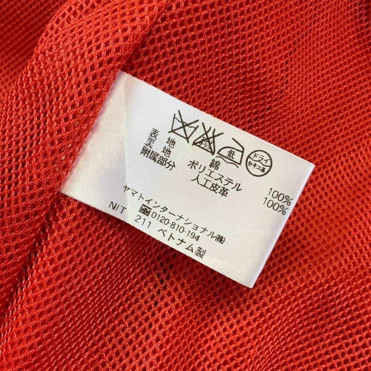 良品 crocodile クロコダイル コットン ジャケット ブルゾンジャケット レディース Lサイズ レッド_画像9