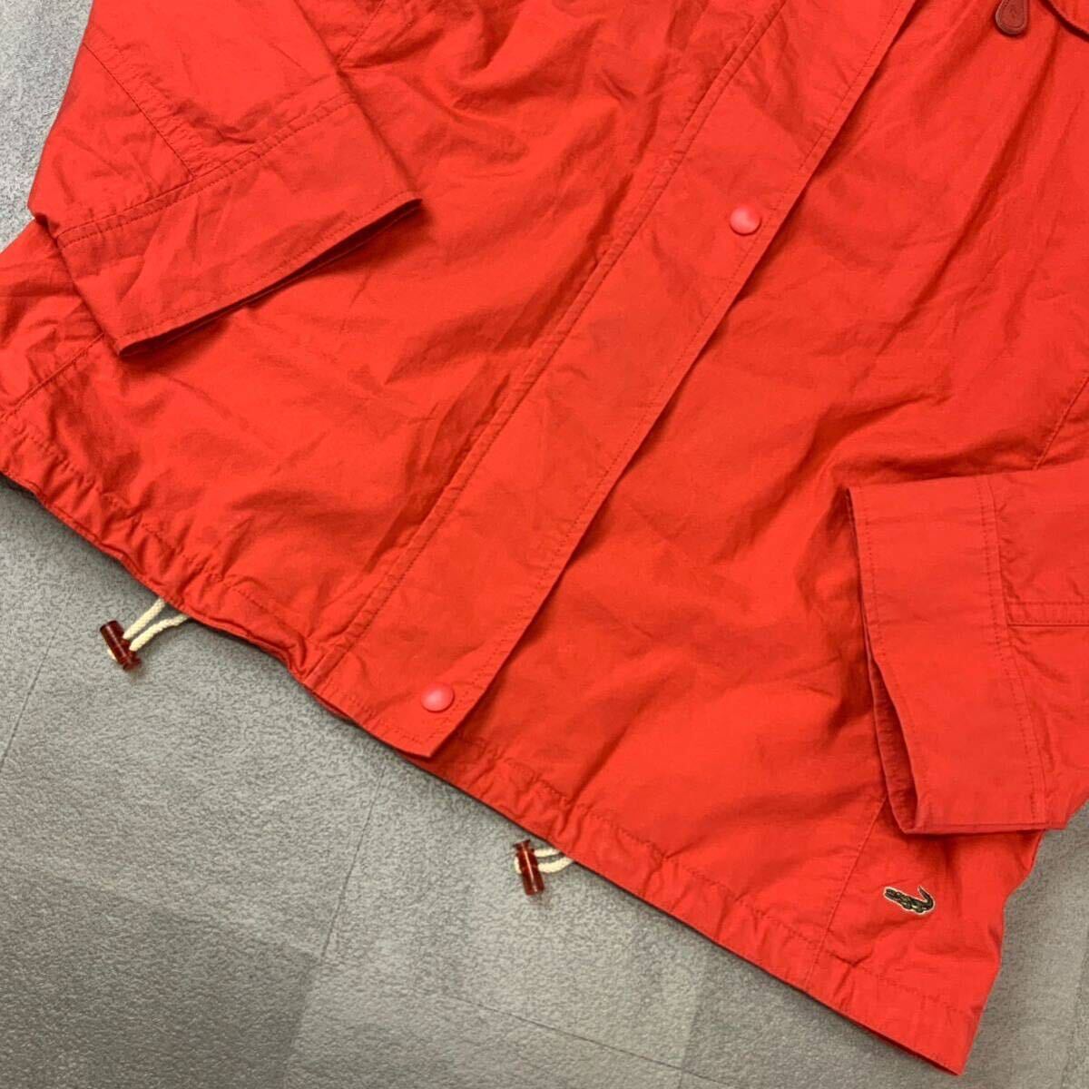 良品 crocodile クロコダイル コットン ジャケット ブルゾンジャケット レディース Lサイズ レッド_画像3