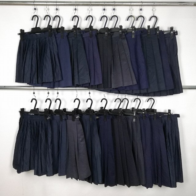  юбка одноцветный темно-синий подвешивание юбка 1 иен б/у форма школьная форма 20 шт. комплект . соединять 39CS-570 DF