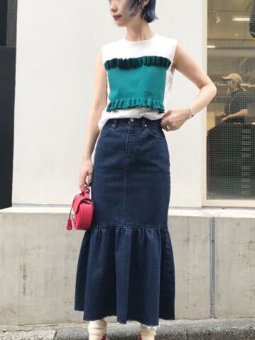 新品　クラネ　マーメイドスカート　デニム　ロングスカート　定価¥2万8600円
