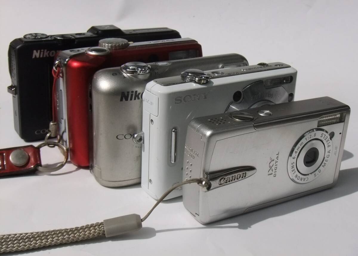 コンパクトデジカメ　Nikon COOLPIX S9300 L31 E7900 SONY DSC-W30 Canon IXY PC1108 5台 ジャンク品_画像9