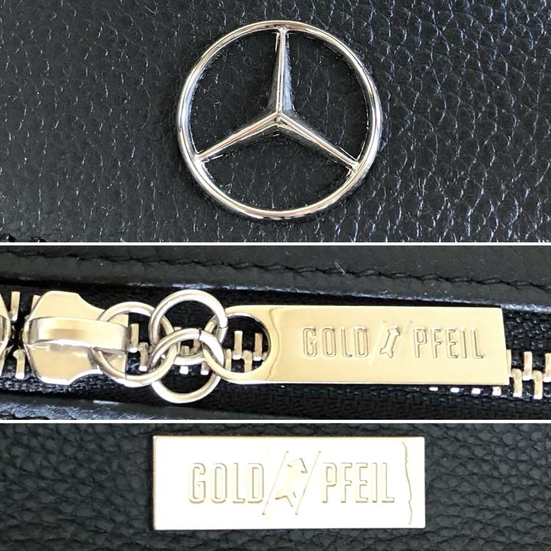  Gold-Pfeil [ новый товар большая вместимость Benz ]GOLD PFEIL mercedes-benz сумка "Boston bag" черный чёрный кожа металлические принадлежности дорожная сумка сумка Jim Golf 