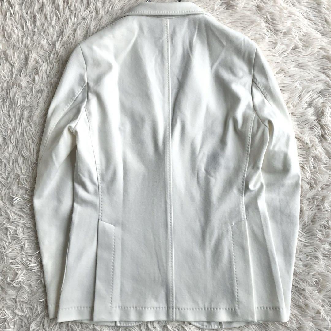  Pao low ni[ unused class stretch rare L]LARDINI Lardini PAOLONI tailored jacket white 48 flexible summer jacket 
