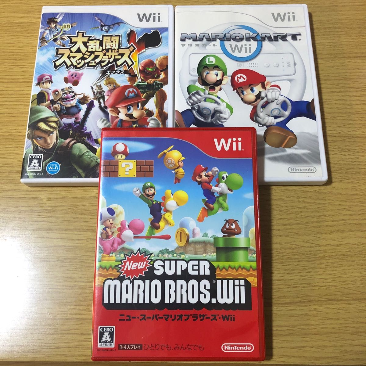 大乱闘スマッシュブラザーズX Wii、マリオカートWii、Newスーパーマリオブラザーズ Wii