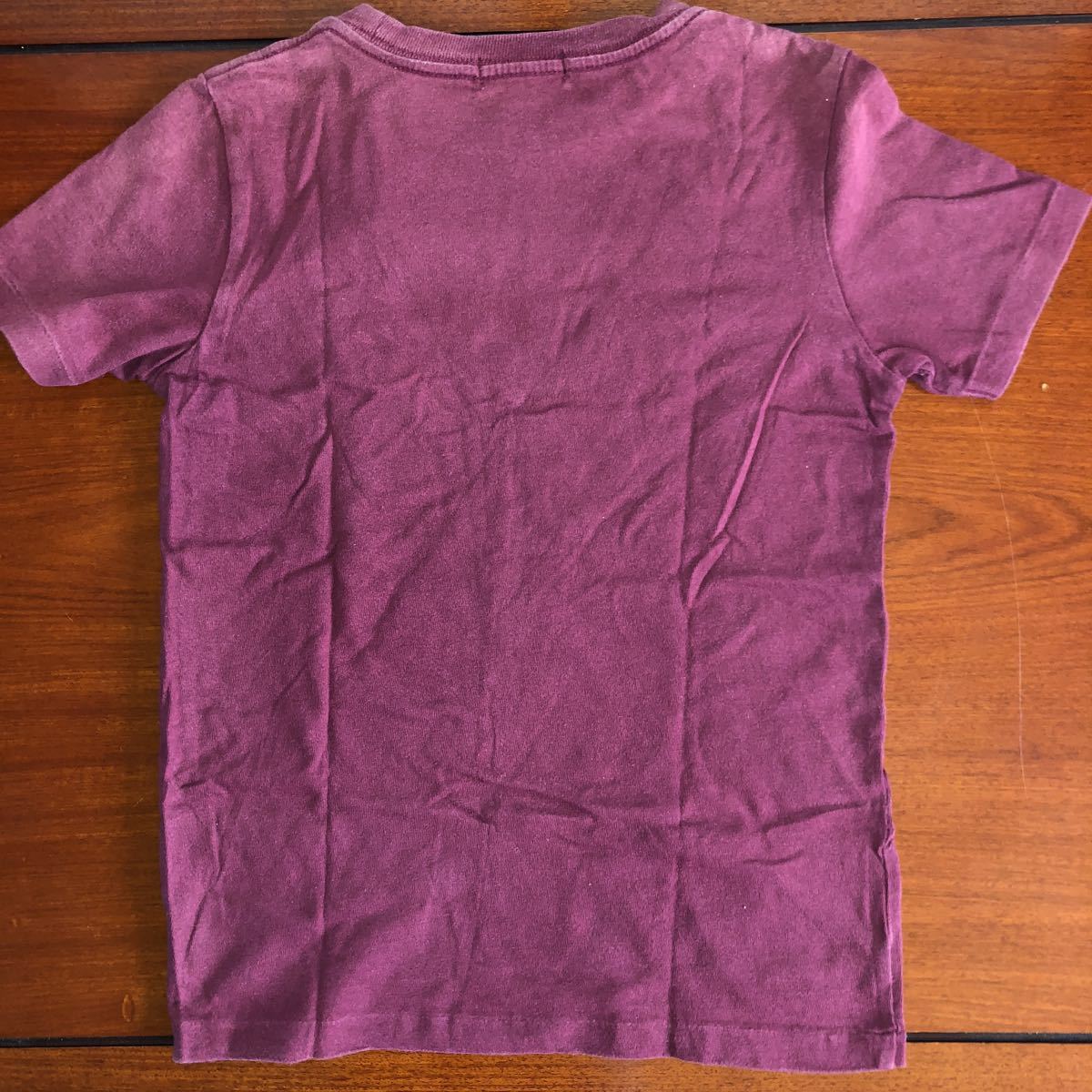 ラルフローレン／RALPH LAUREN　半袖　Tシャツ　サイズ7　130㎝　中古　えんじ色　ビッグポニー　色あせあり