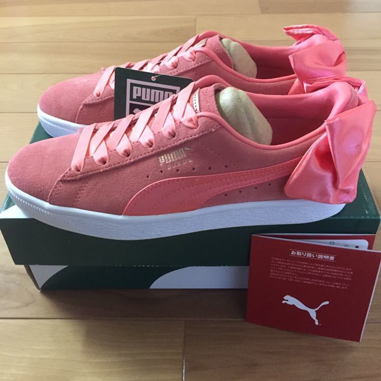 PUMA SUEDE BOW WNS Puma замша bow wi мужской спортивные туфли туфли без застежки розовый кожа 22.5cm внутренний стандартный товар новый товар не использовался популярный быстрое решение 