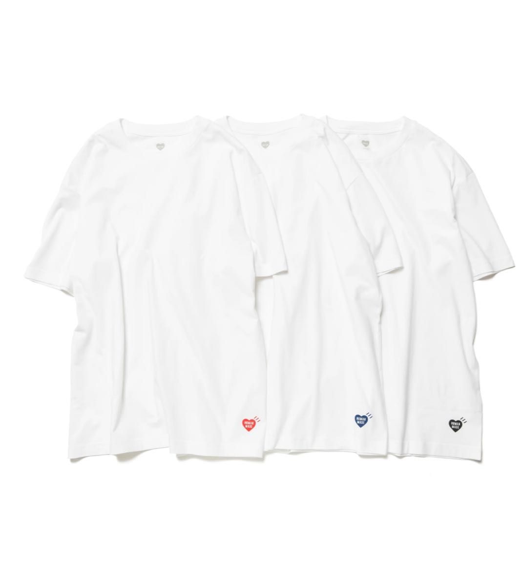 HUMAN MADE 3Pack T-Shirt Set "White"