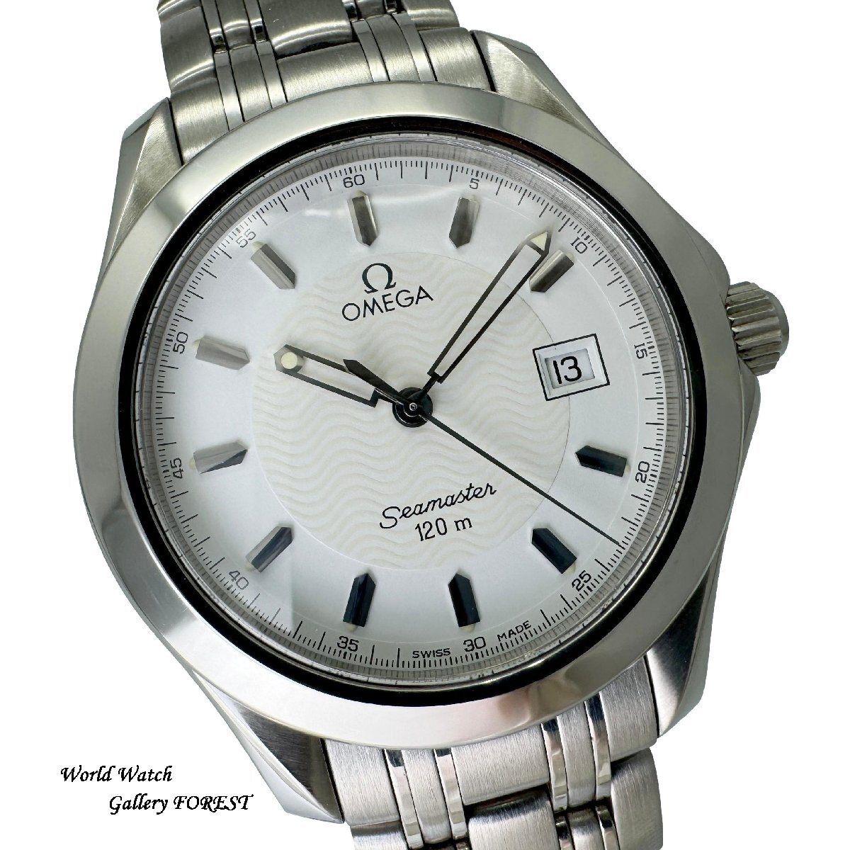 【OMEGA オメガ☆シーマスター 120M】2511.21 中古 メンズ 腕時計 クオーツ ホワイト文字盤☆Aランク☆_画像3