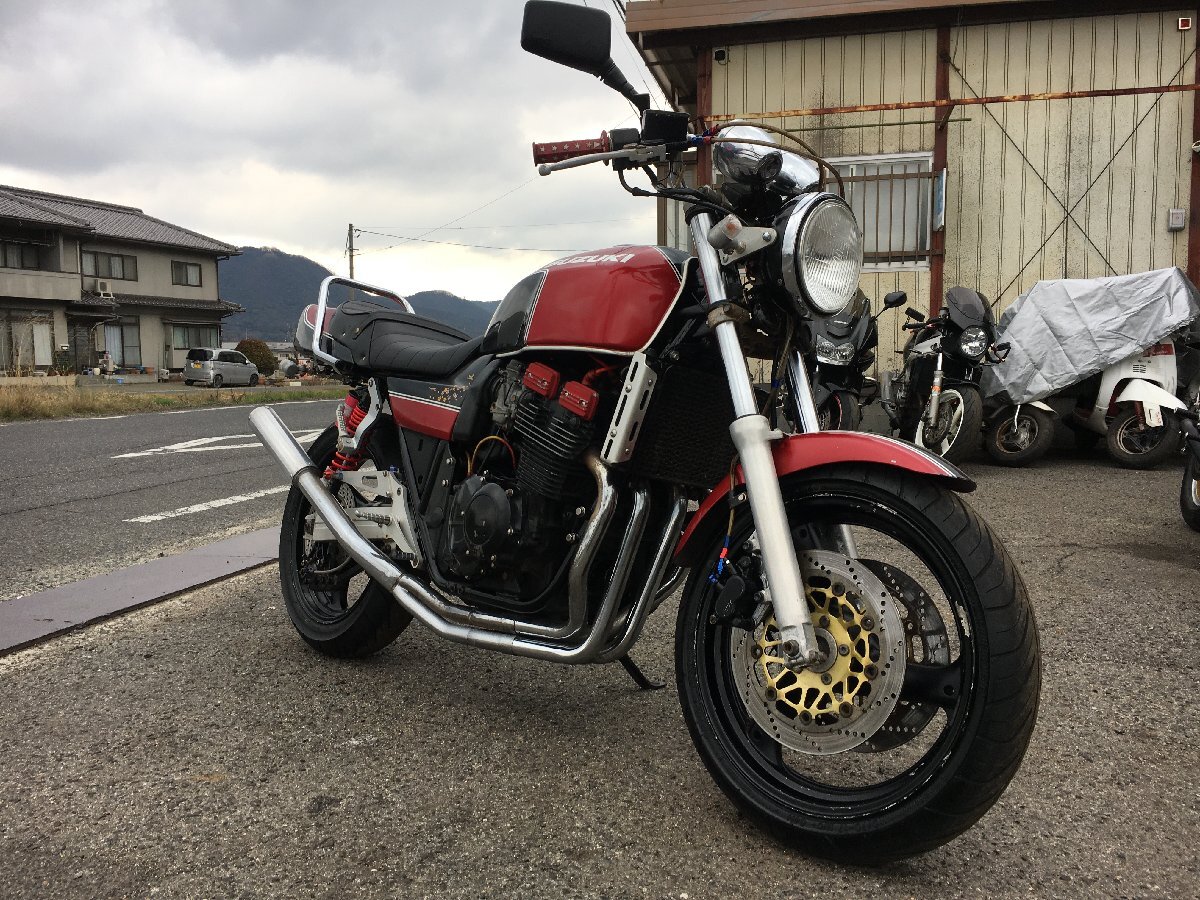 スズキ GSX400 インパルス GK79A 実働 書類付き 吹け上がり良好 ヨシムラカラー 4-2-1マフラー カスタムベースにも_画像2