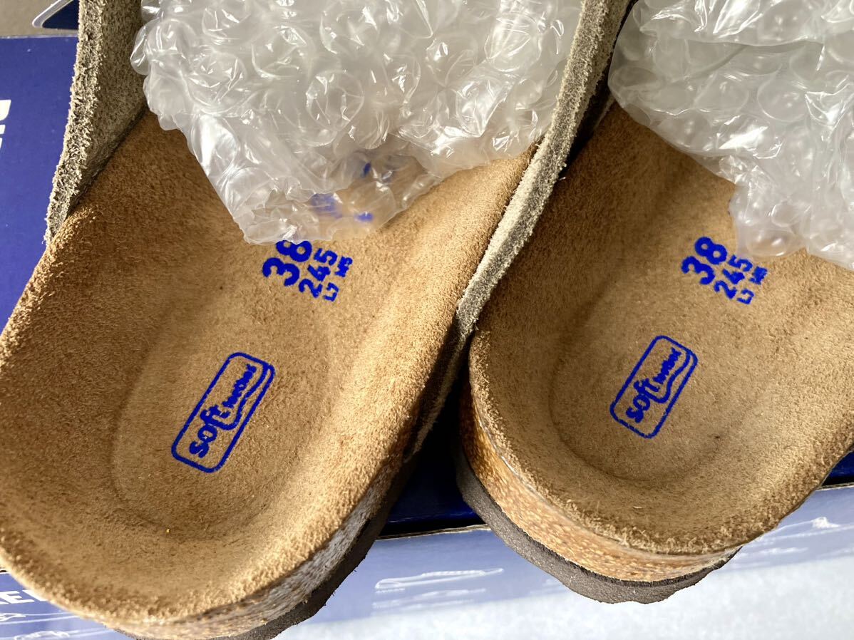 未使用に近い　ビルケンシュトック チューリッヒ ナロー　24.5cm サンダル　ブラウン　スエードBIRKENSTOCK 